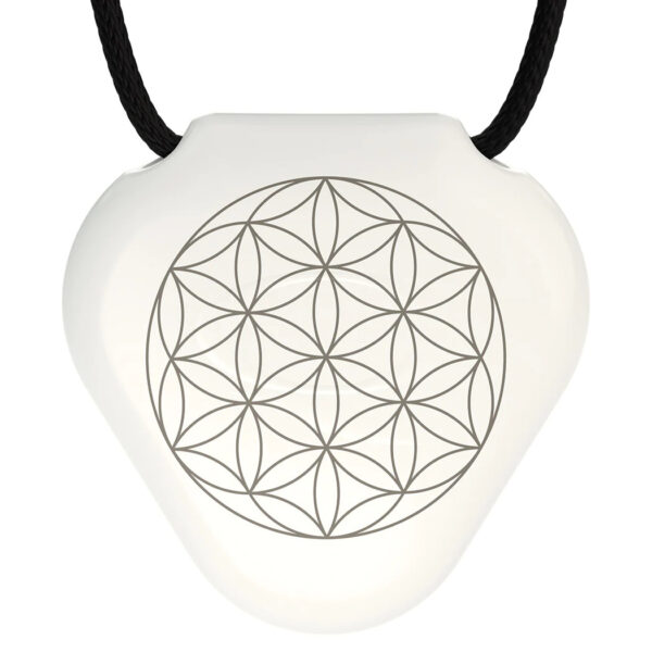 תליון קיו לינק אקרילי SRT3 לבן פרח החיים | Q-Link Acrylic SRT-3 Pendants