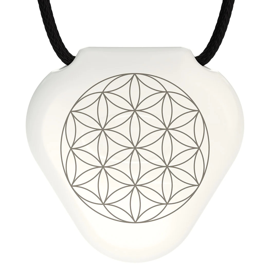 תליון קיו לינק אקרילי SRT3 לבן פרח החיים | Q-Link Acrylic SRT-3 Pendants